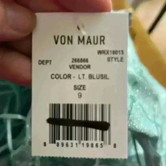 CRYSTAL DOLLS Womens Light Blue Spaghetti Strap Formal Gown Dress Juniors 9 - Picture 5 of 6